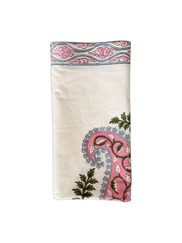 Paisley Block Print Cotton Napkins