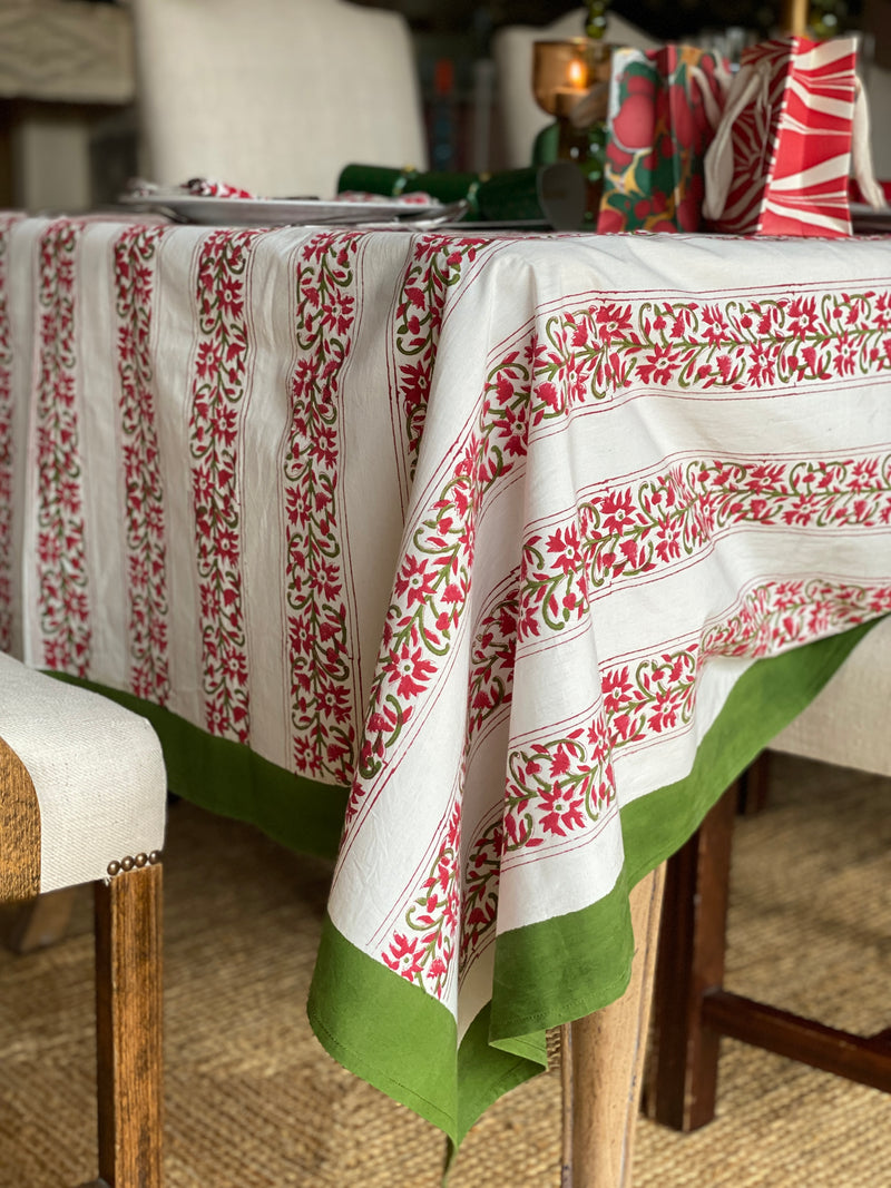 Noël Block Print Tablecloth