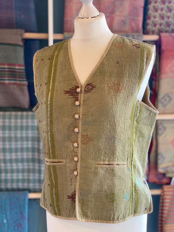 Catriona Vintage Kantha Waistcoat