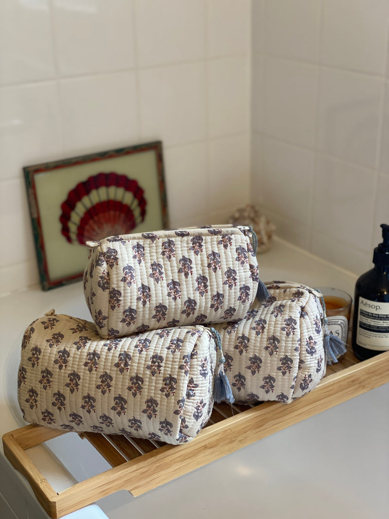 Eesha Set of 3 Block Print Wash Bags