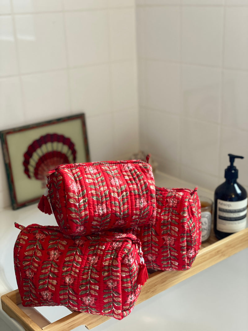 Aaniya Set of 3 Block Print Wash Bags