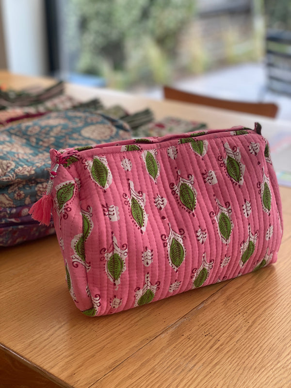 Misha Set of 3 Block Print Wash Bags