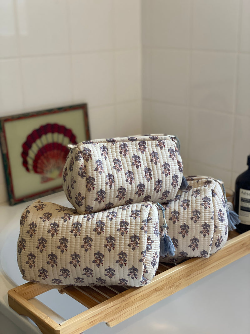 Eesha Set of 3 Block Print Wash Bags