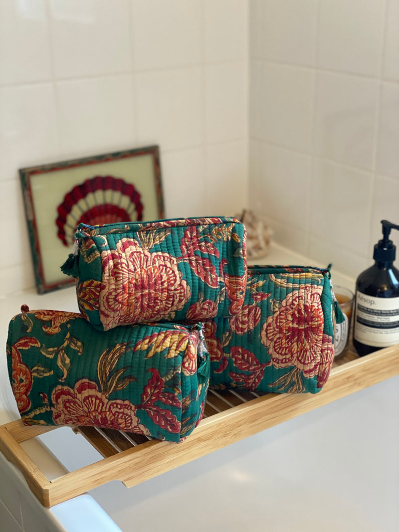 Devina Set of 3 Block Print Wash Bags