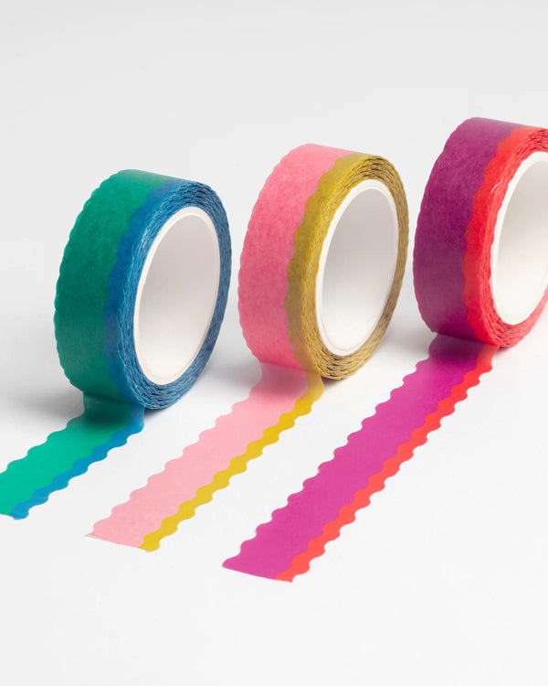 Set of 3 Wavy Washi Tape