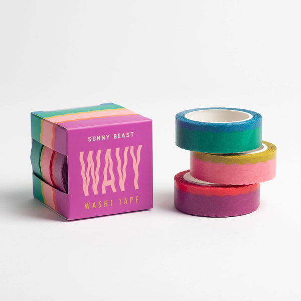 Set of 3 Wavy Washi Tape