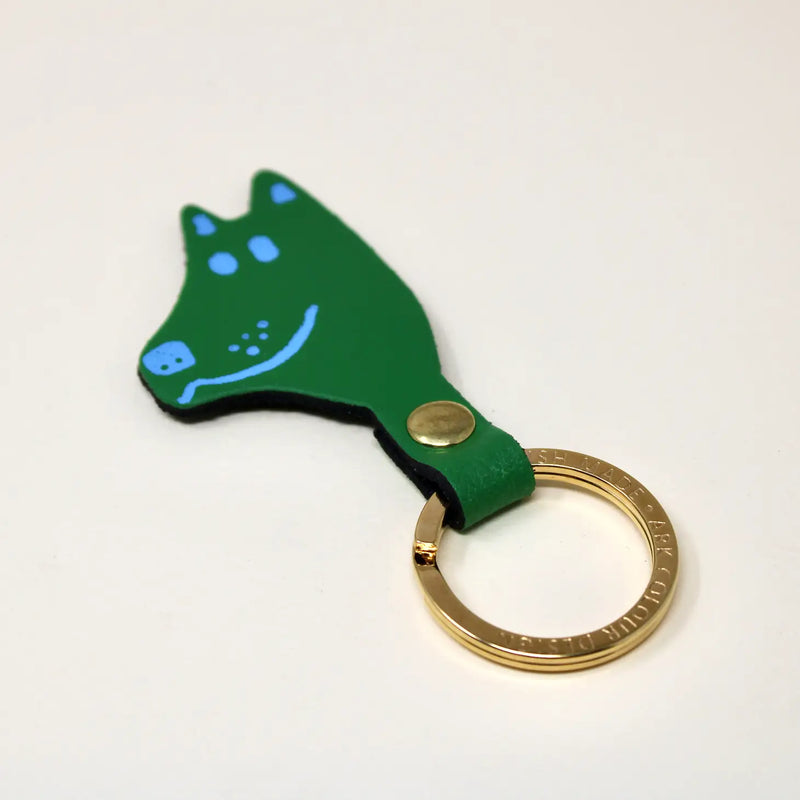 Dog Leather Key Fob