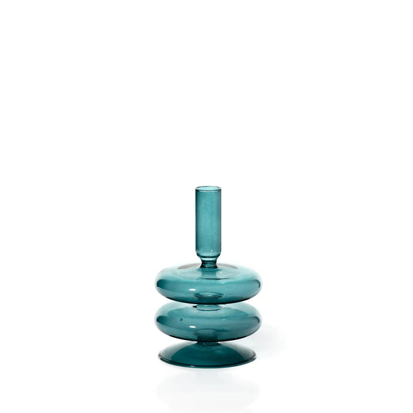 Coloured Glass Candle Holder