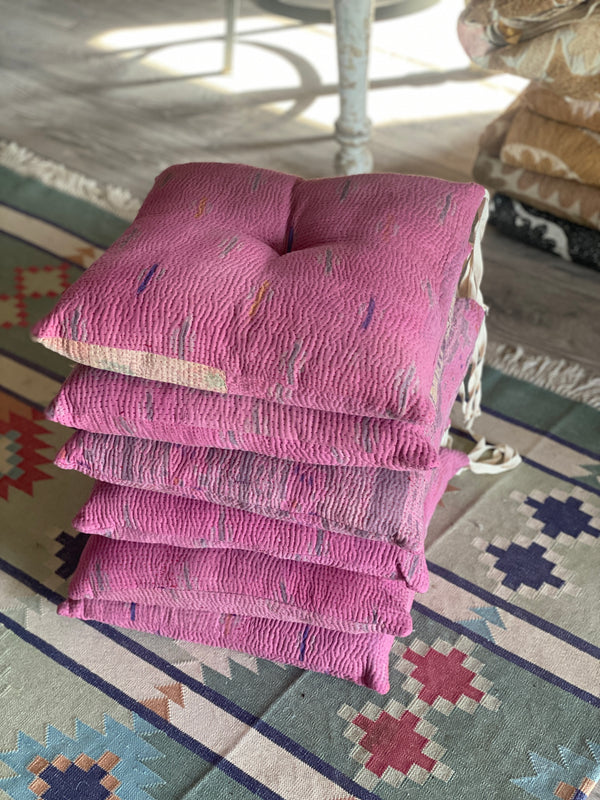 Zoya Kantha Seat Cushions - Set of 6