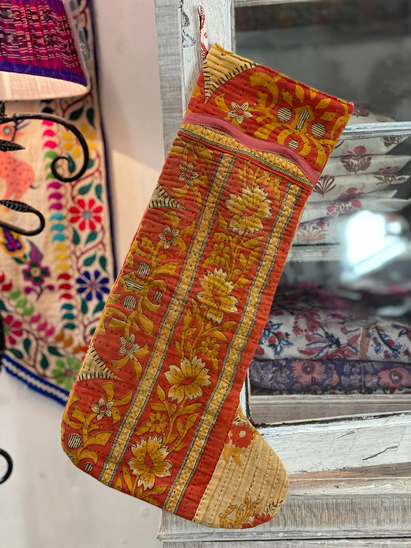 Vintage Kantha Stocking