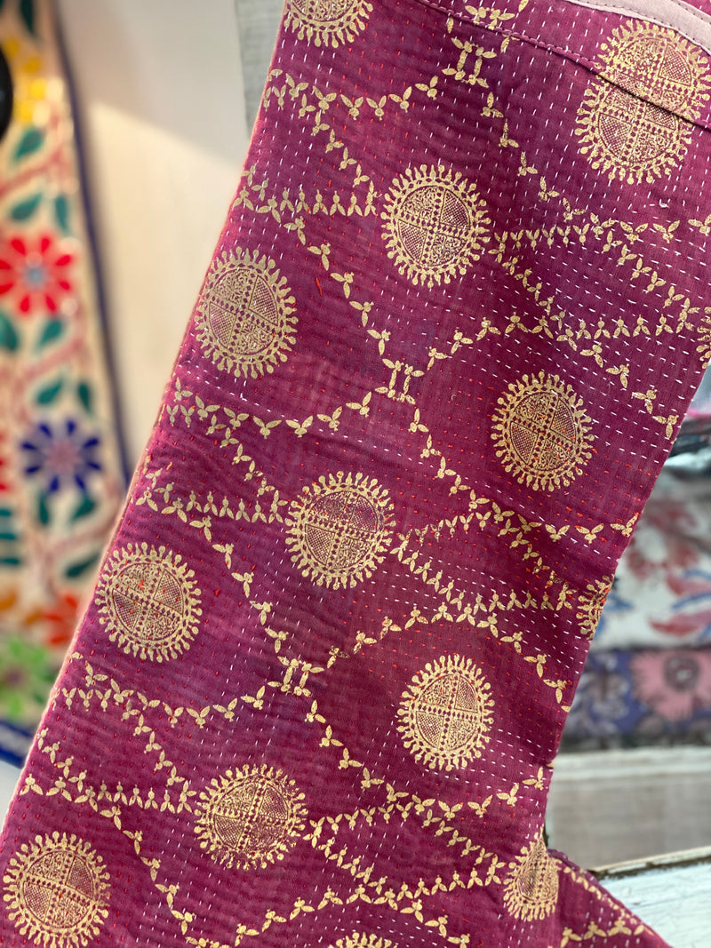 Vintage Kantha Stocking