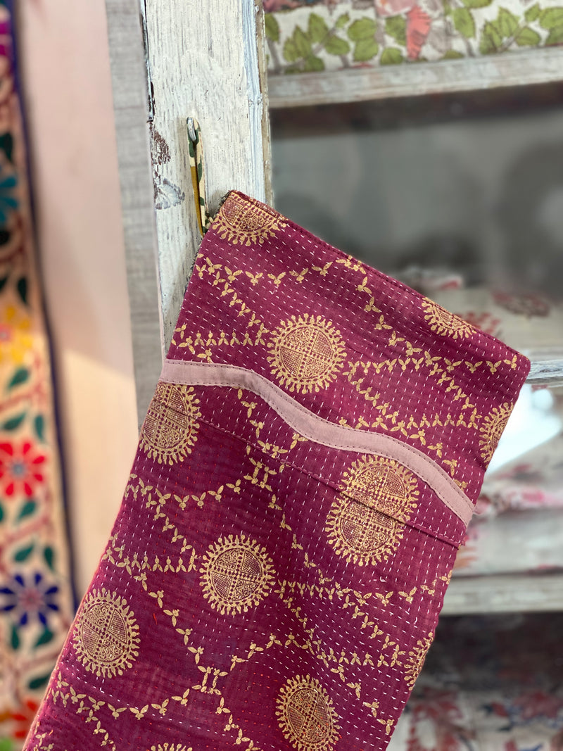 Vintage Kantha Stocking