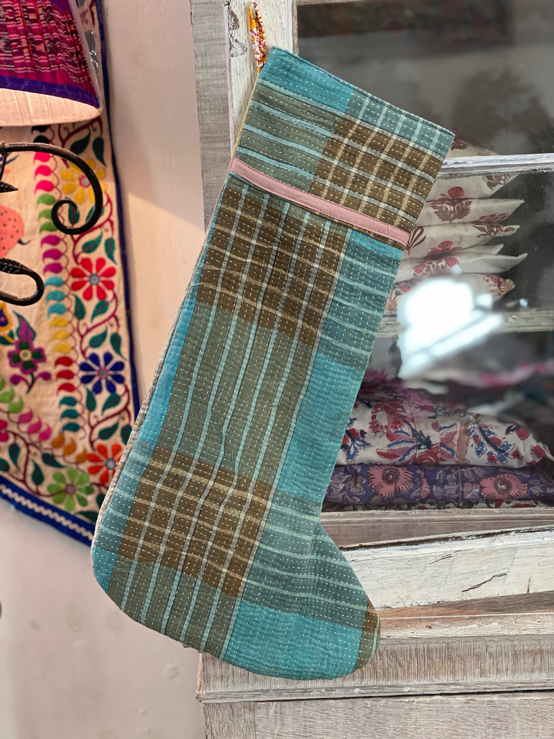 Vintage Kantha Stocking