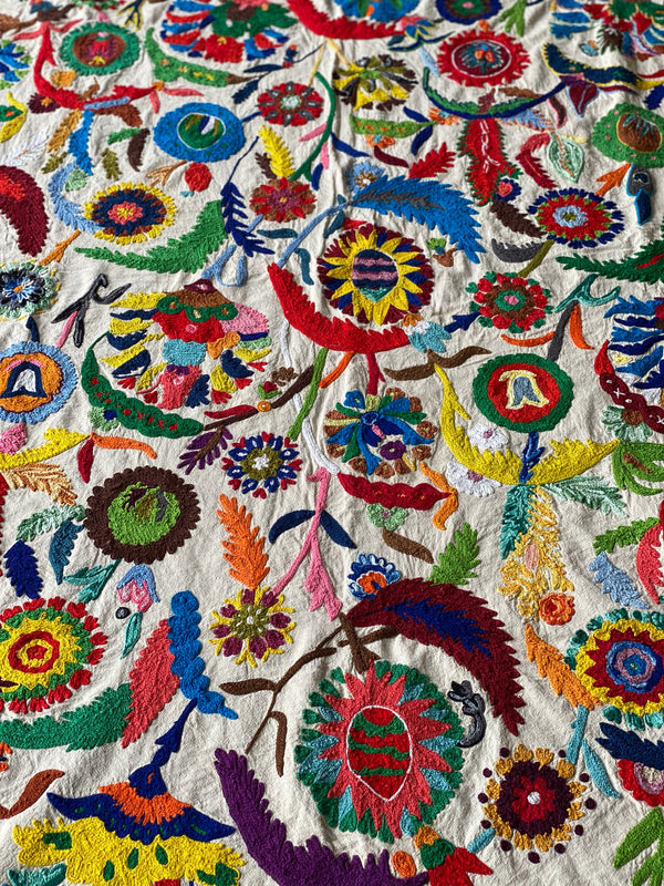 COTTON SUZANI - MULTI LEAVES & FLOWERS