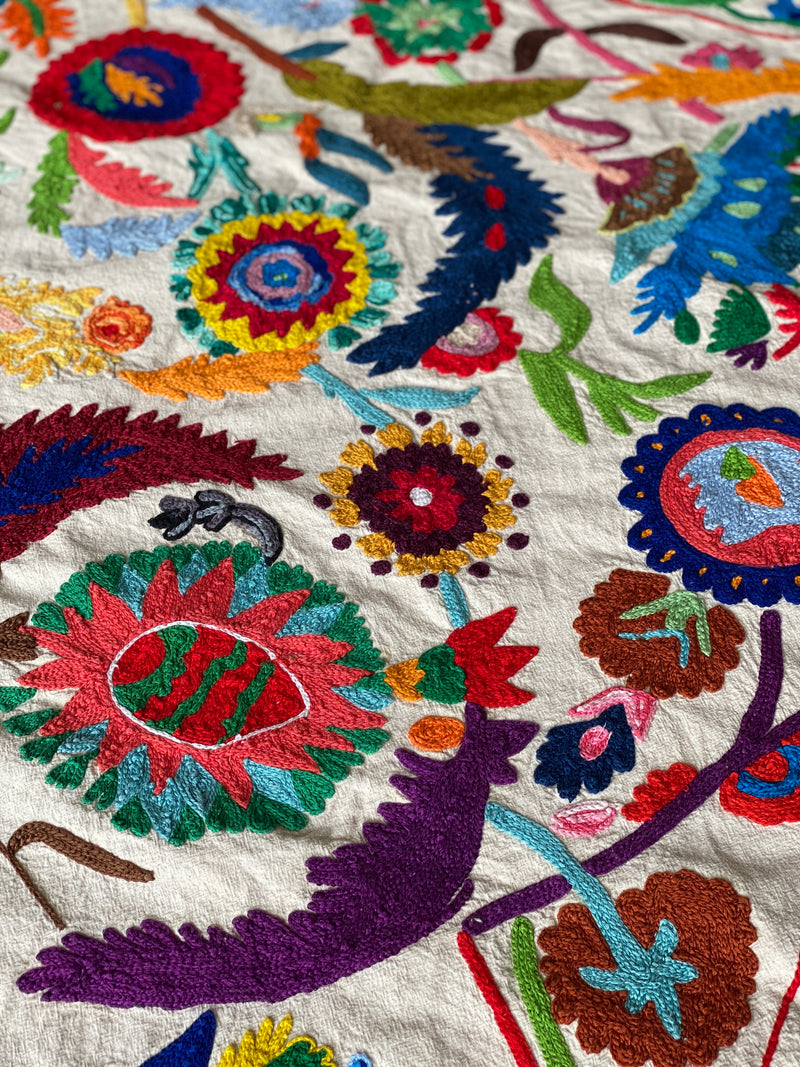 COTTON SUZANI - MULTI LEAVES & FLOWERS