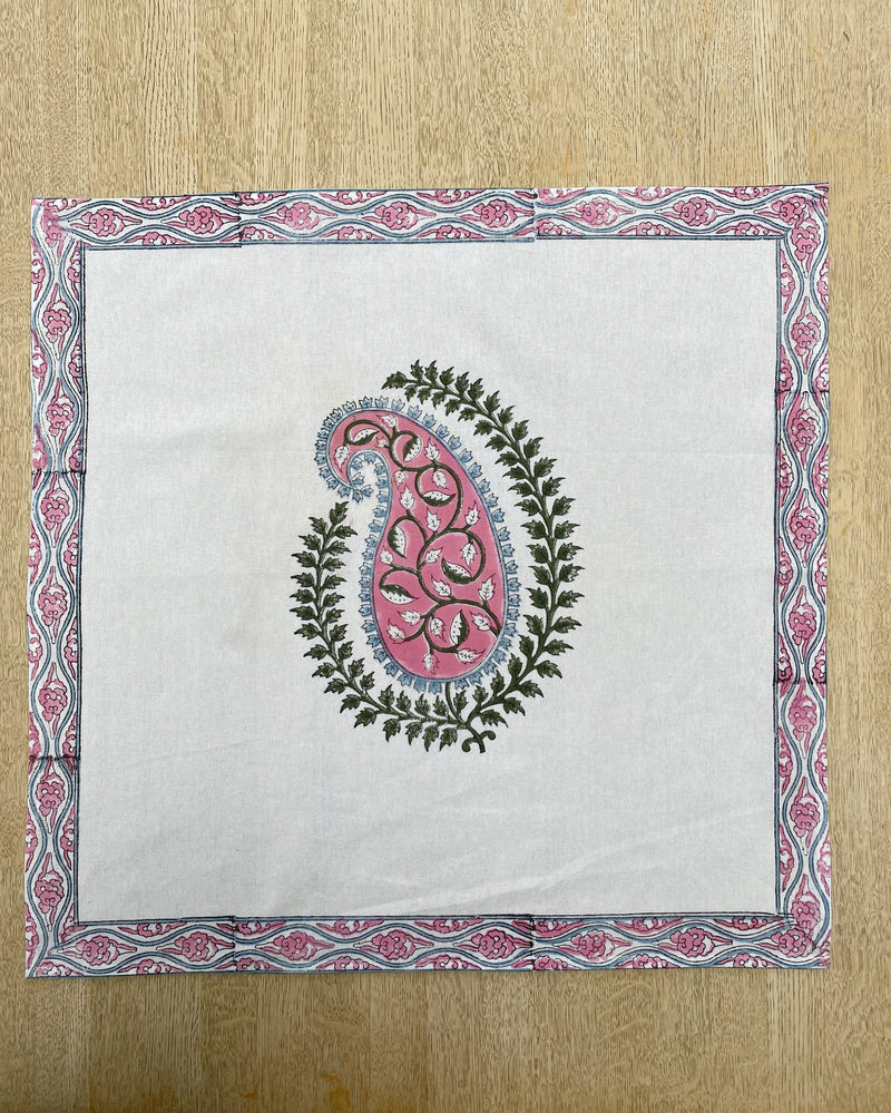 Paisley Block Print Cotton Napkins