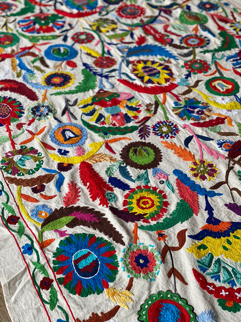 COTTON SUZANI - MULTI LEAVES & FLOWERS